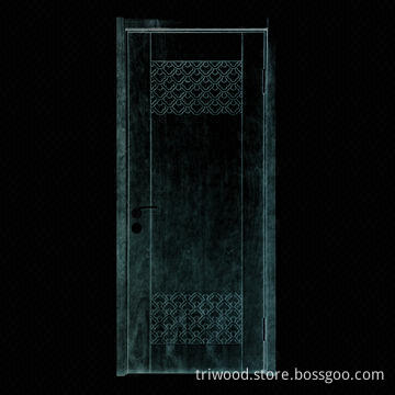 Exquisite Interior Composite Wood Door with Natural Wood Veneer and Environment-friendly Painting